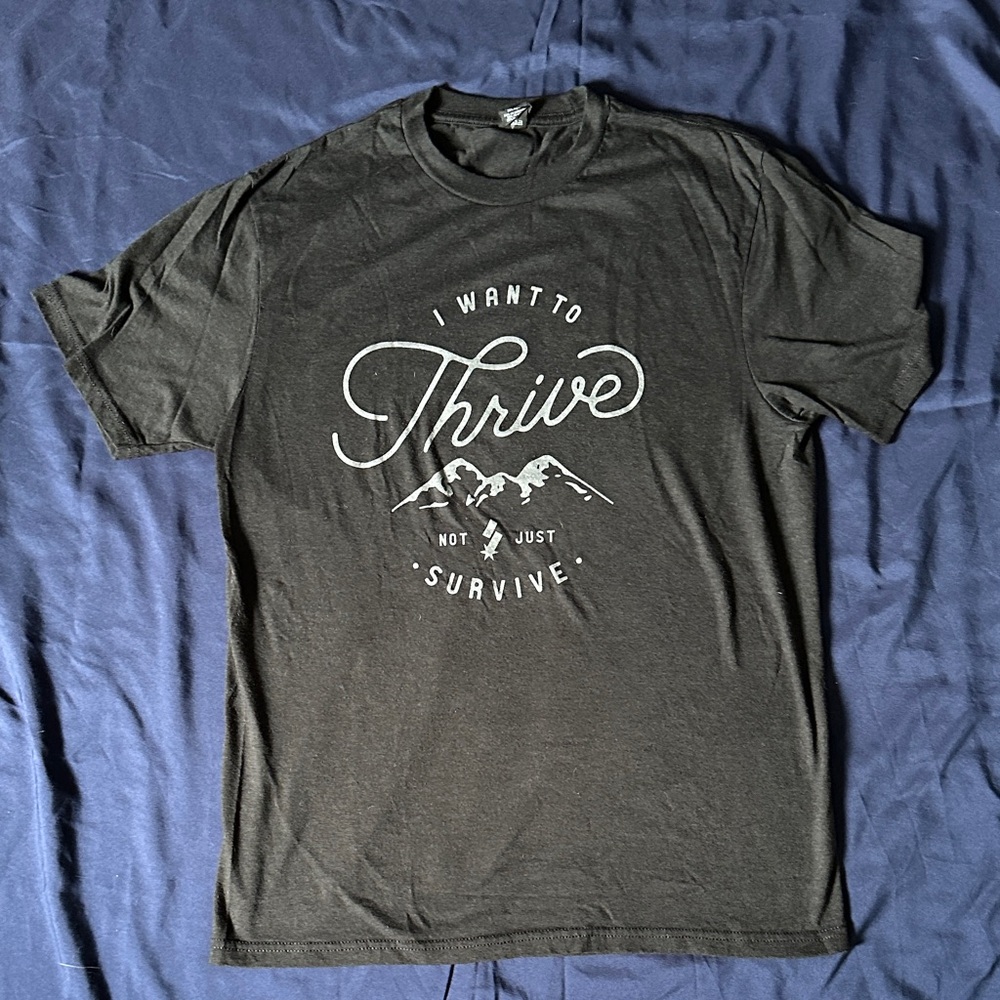 Switchfoot I want to Thrive not just Survive Graphic T-Shirt - Charcoal Grey